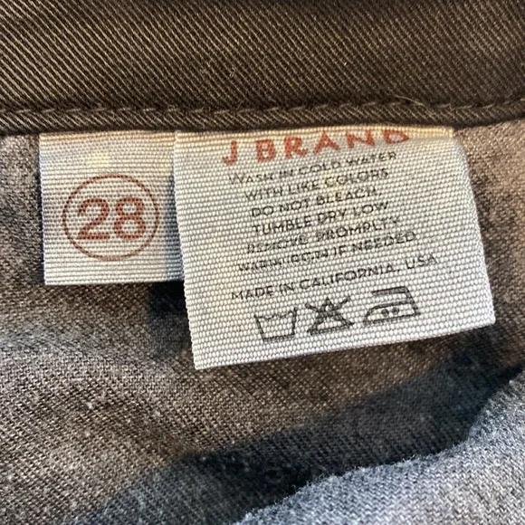 J Brand Cargo Ankle Zipper Black Jeans Premium Stretch Cotton/Lycra Size 28 EUC - Picture 8 of 9